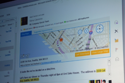 Intégration de Bing dans Outlook
